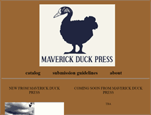 Tablet Screenshot of maverickduckpress.com